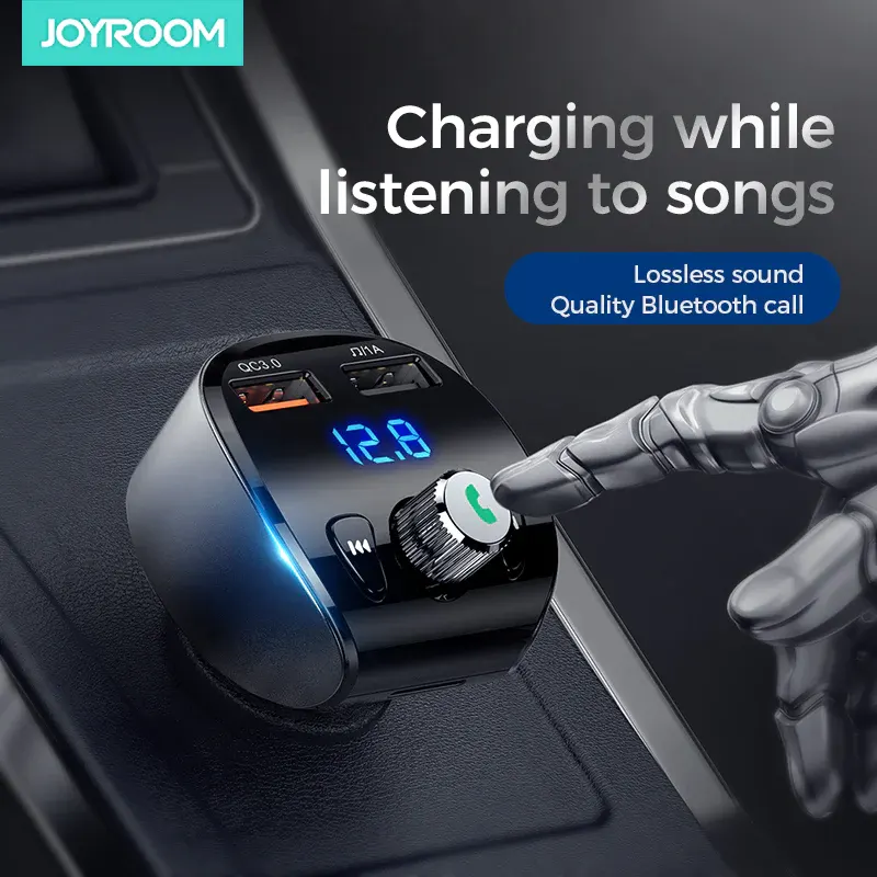 Joyroom Fast car charger , wireless, Bluetooth, black, JR-CL02