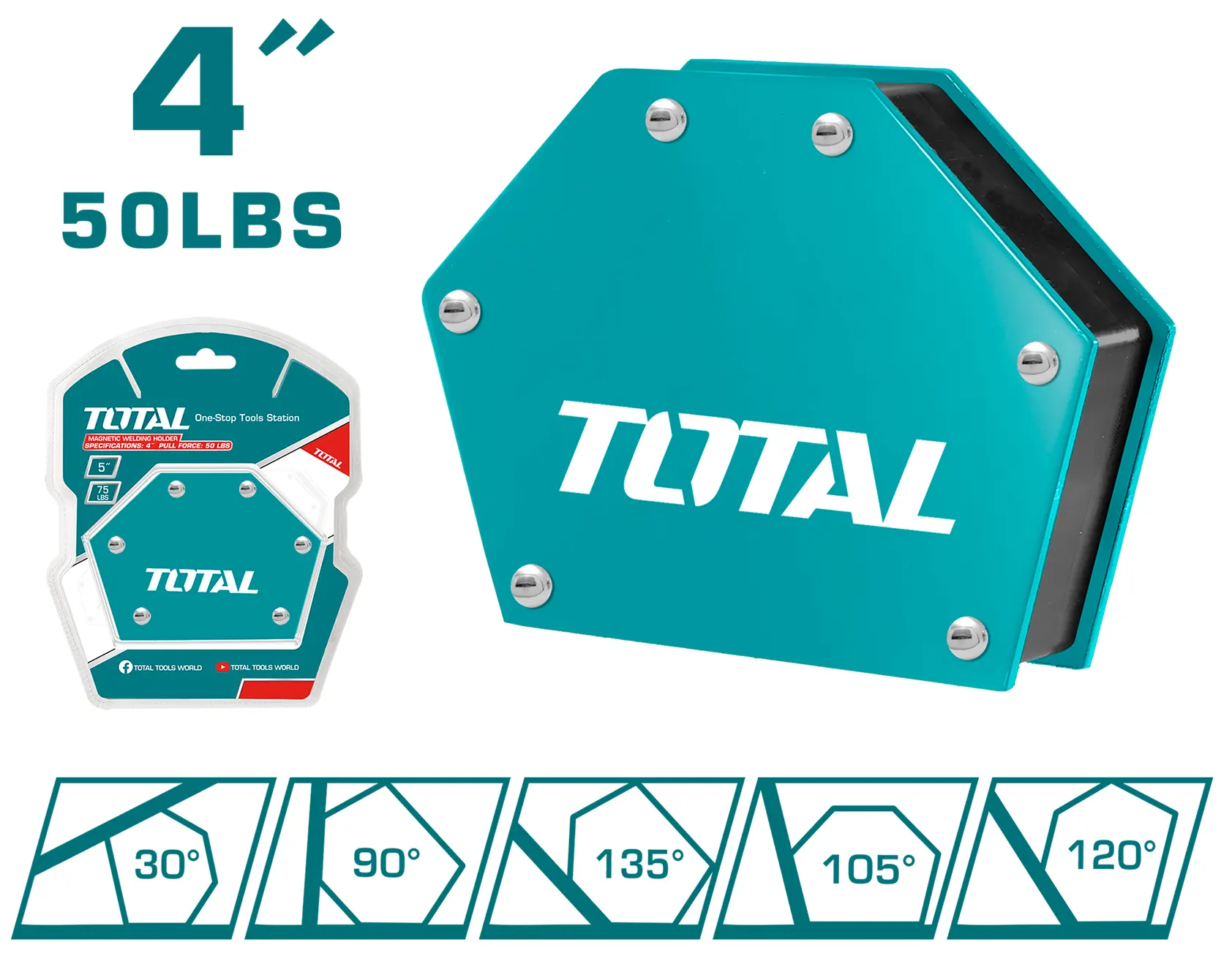 Total Magnetic Welding Gun Holder, 5 Inch, WH75052.18-6