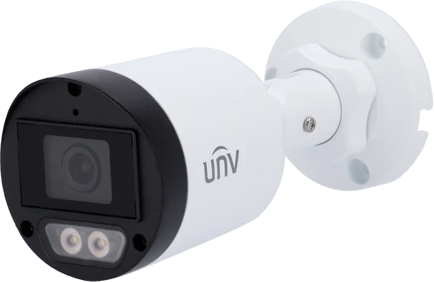كاميرا مراقبة يونيفيو خارجية 2 ميجابكسل، عدسة 4.0 ملم، ميكروفون، أبيض، UAC-B122-AF40M-W