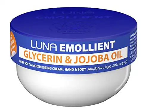 لونا كريم مرطب ايمولينت بالجلسرين وزيت الجوجوبا ، كريم يومي مرطب وملطف لليد والجسم ، 160 جم .