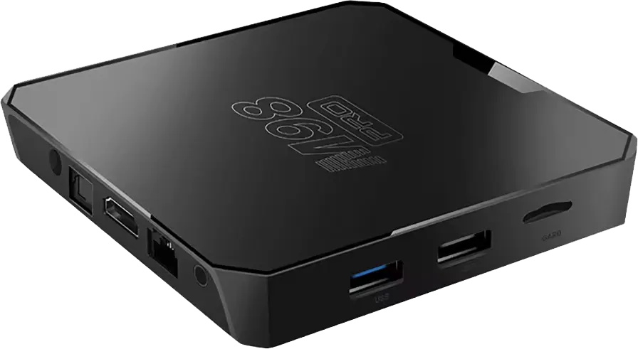 Smart TV Box Gigamax 16GB Memory, 2Gb RAM, Android 10, WIFI, 4K, 5G, M98 PRO , Black