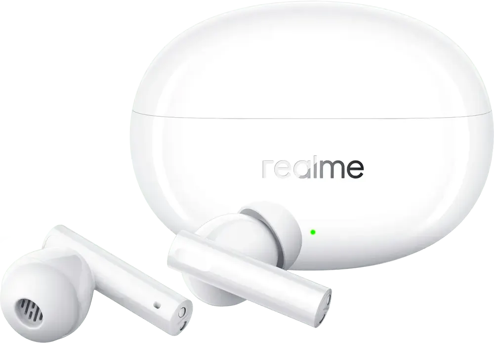 Realme Buds Air 5 Earbuds , Bluetooth 5.3, water resistant, white, RMA2301