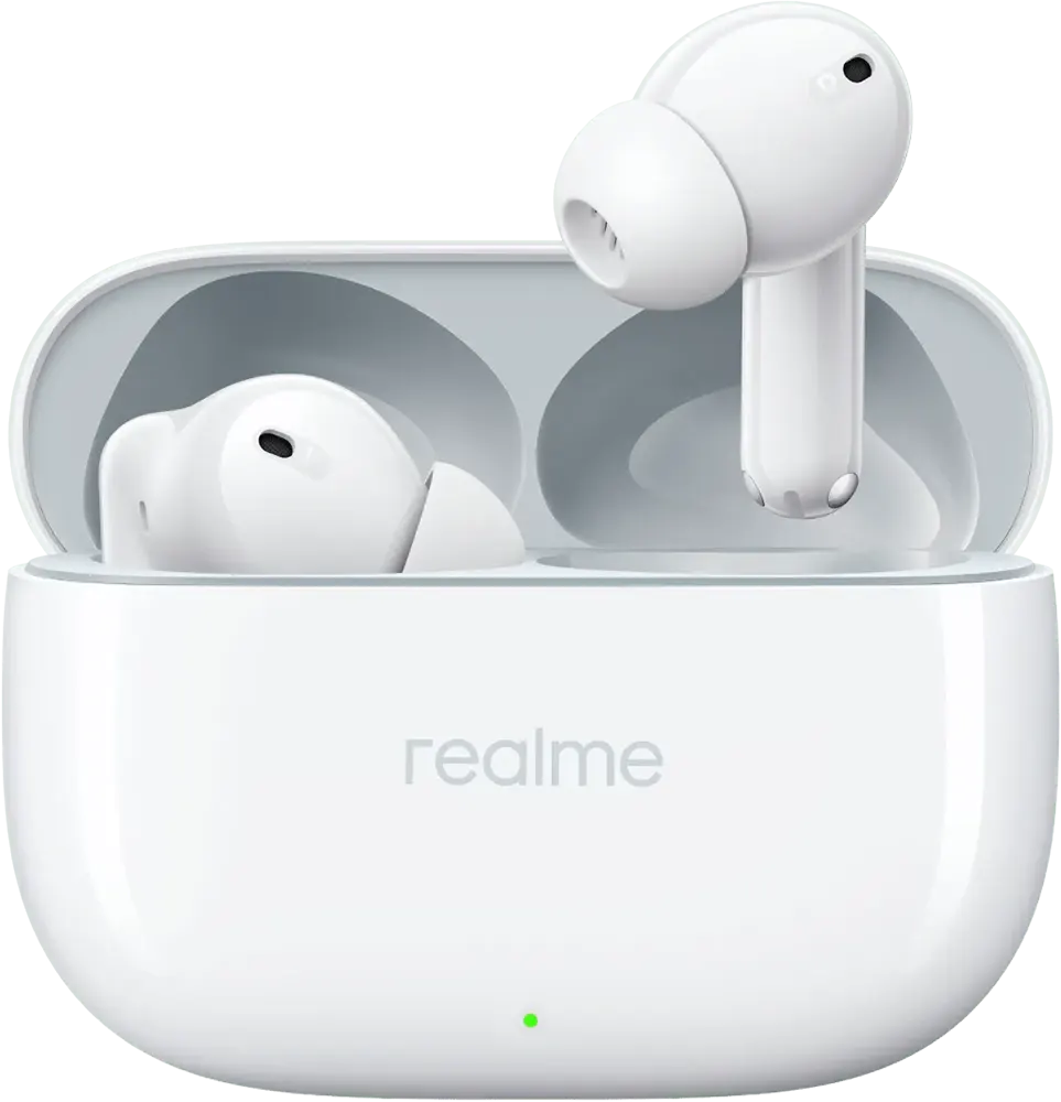 Realme T300 AirPods, Bluetooth 5.3, 460 mAh battery, white