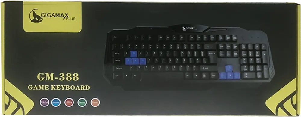 لوحة مفاتيح سلكية يو اس بي جيجا ماكس، اسود، GM-388