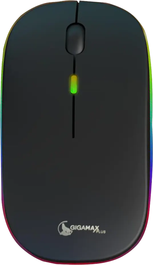 ماوس لاسلكي جيجا ماكس 2.4 جيجاهيرتز، أضواء RGB، أسود، GM-10
