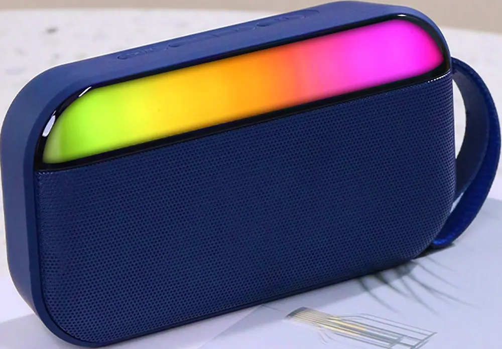Gigamax Rechargeable Portable Wireless Speaker, Colorful  LED Light, Bluetooth 5.0, Multi-color, GM-06