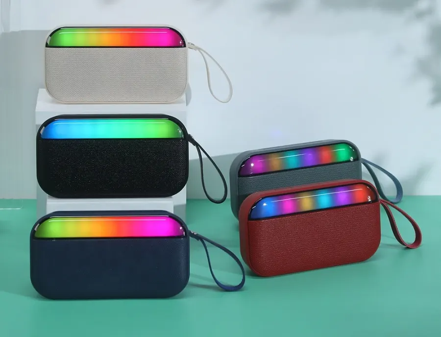 Gigamax Rechargeable Portable Wireless Speaker, Colorful  LED Light, Bluetooth 5.0, Multi-color, GM-06