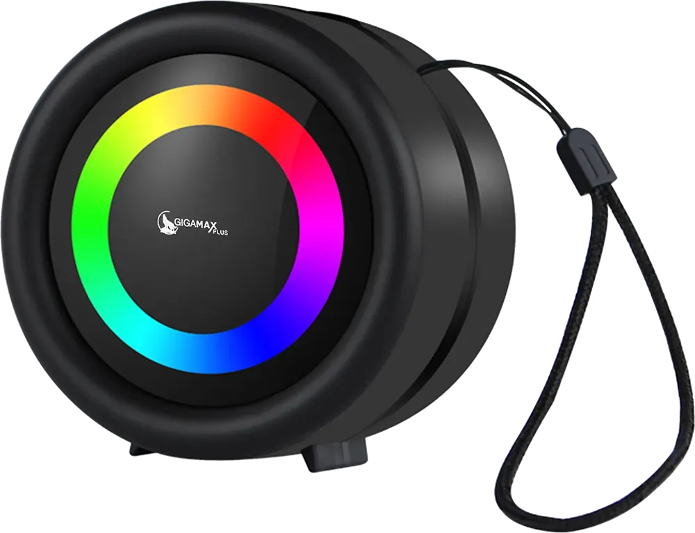 Gigamax plus Rechargeable Portable Wireless Speaker, Colorful LED Light, Bluetooth 5.0, Multi-color, GM-03