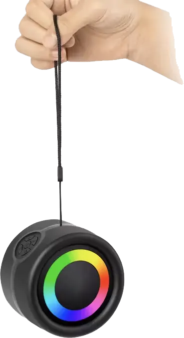 سماعة جيجاماكس لاسلكي محمولة، قابلة للشحن، ضوء LED ملون، بلوتوث 5.0، متعدد الألوان، GM-03