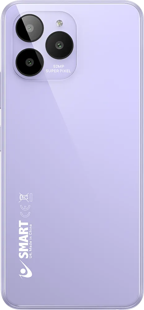 Smart U4 Dual SIM Mobile, 128 GB Memory, 6 GB RAM, 4G LTE, Purple