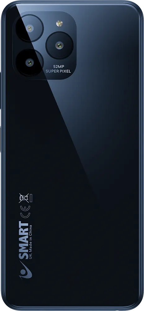 Smart U4 Dual SIM Mobile, 128 GB Memory, 6 GB RAM, 4G LTE, Dark Blue