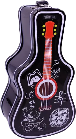 Guitar Design Piggy Bank For Kids, Black, 058