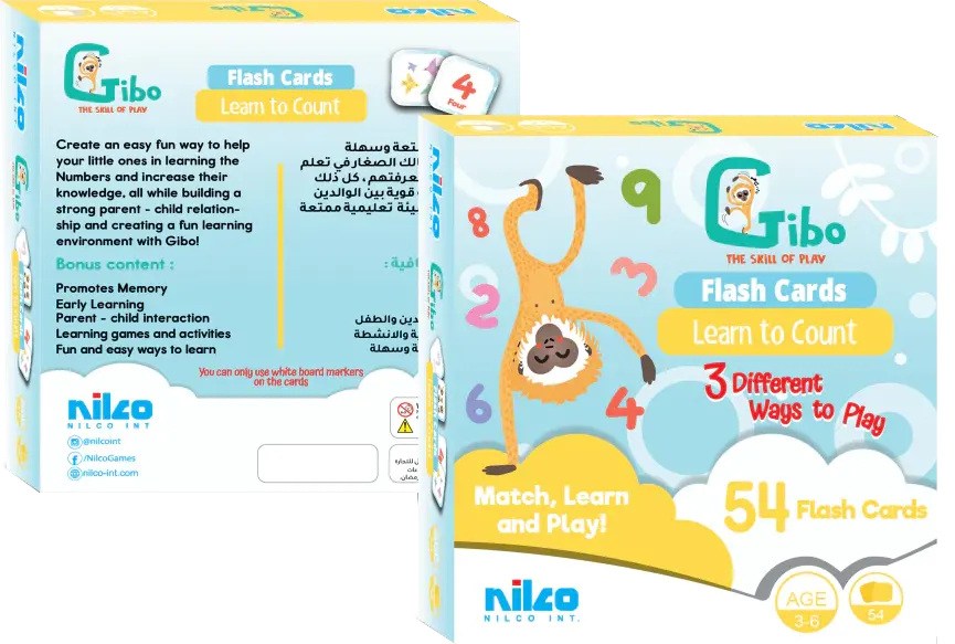 Nilco Gibo Flash Card Learn To Count Cards Game