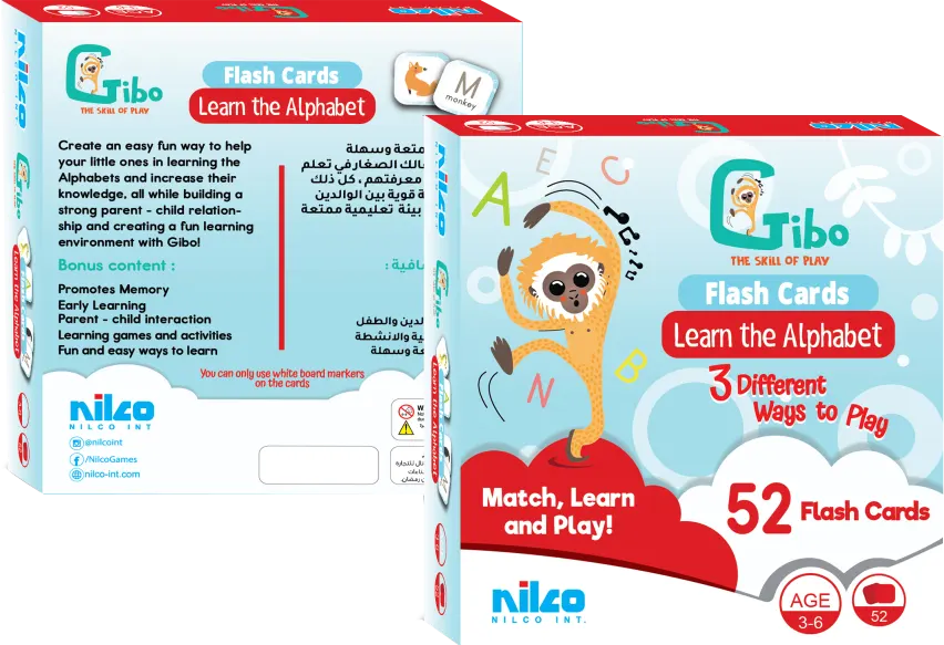 Nilco Gibo Flash Card Learn Alphabet Cards Game