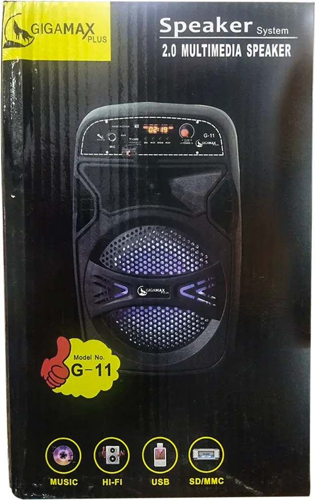 Gigamax  Subwoofer Wireless Speaker, Bluetooth 5.0, Black, GM-11