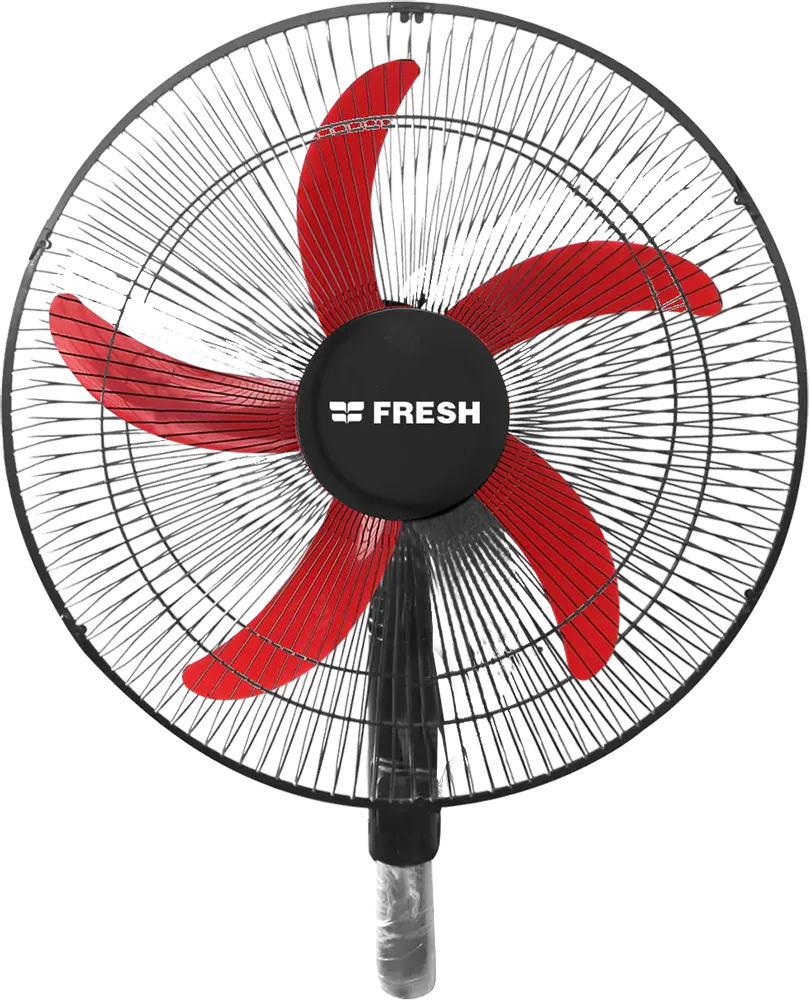 مروحة حائط فريش الشبح تربو، 18 بوصة، 5 ريشة، أسود*أحمر
