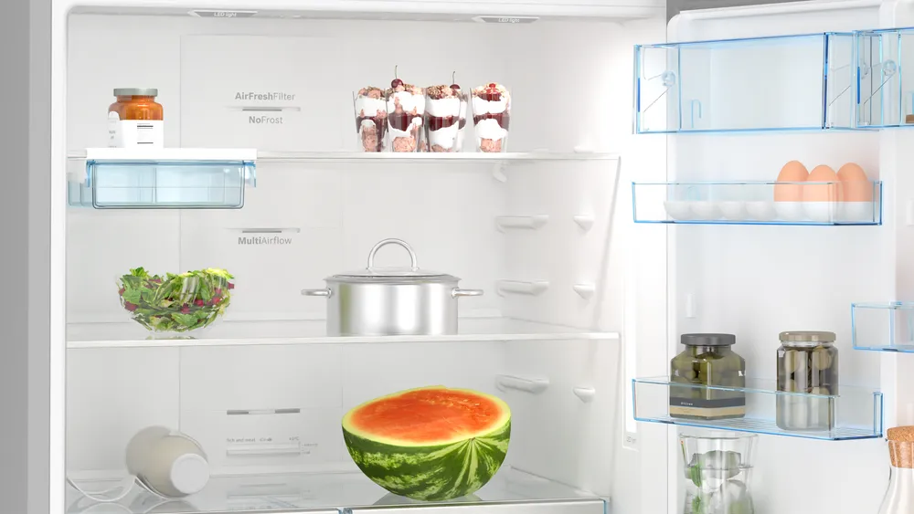 Bosch Combi Refrigerator, No Frost, 631 Litres, 2 Doors, Bottom Freezer, Digital Screen, Stainless, Silver, KGB86CIE0N
