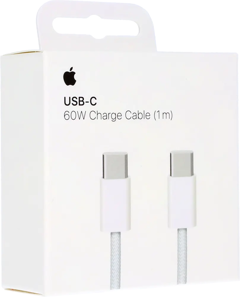 Apple Charging Cable, 60W, USB-C, 1m, White
