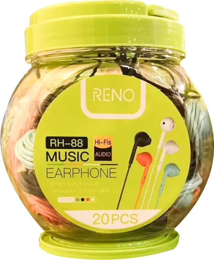 Wired Earphone Reno, 3.5mm Plug, Multi-Color, RH-88