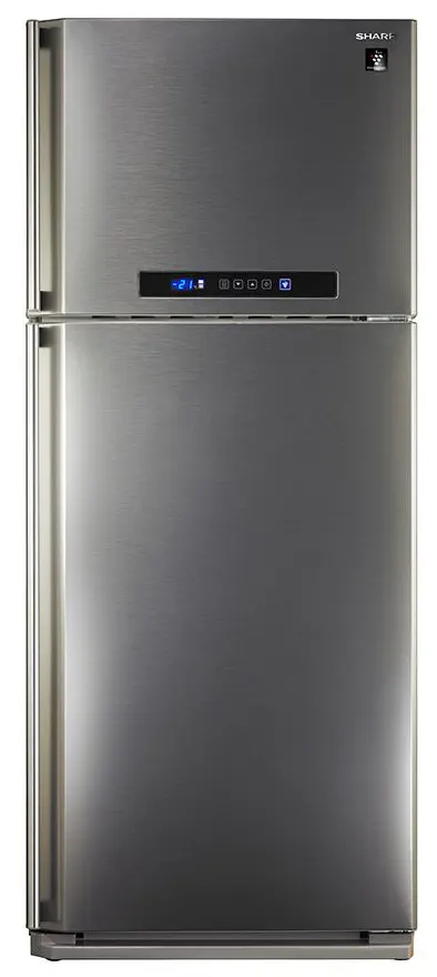 ثلاجة شارب نوفروست، 396 لتر، 2 باب، شاشة ديجيتال، ستانلس، فضي، SJ-PC48A-ST