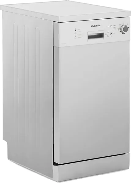 White Point Dishwasher, 13 Place Settings, 60 cm, 6 Programs, Digital, Silver, WPD 136 HDS