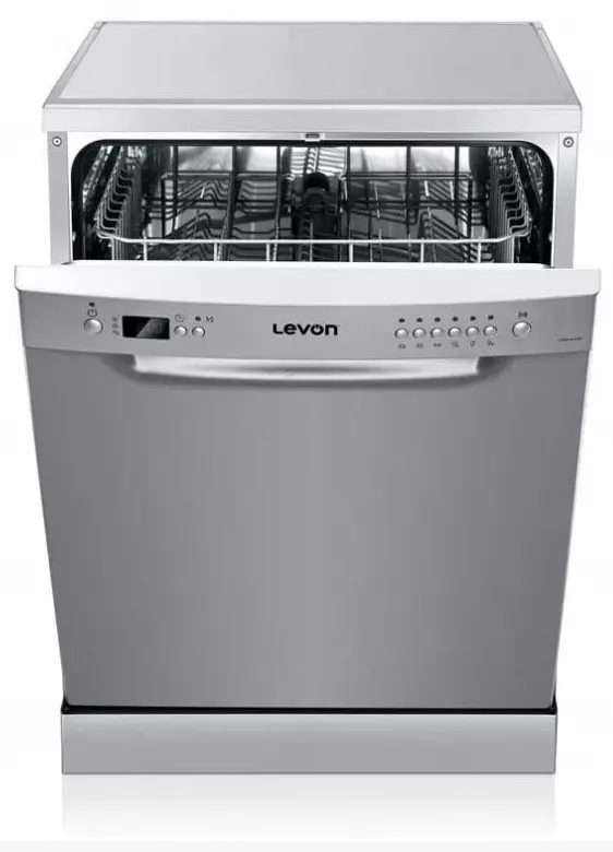 Levon Dishwasher, 12 Place Setting, 60 Cm, Digital Screen, 6 Programmes, Stainless, Silver, LVDW12-SS-DT