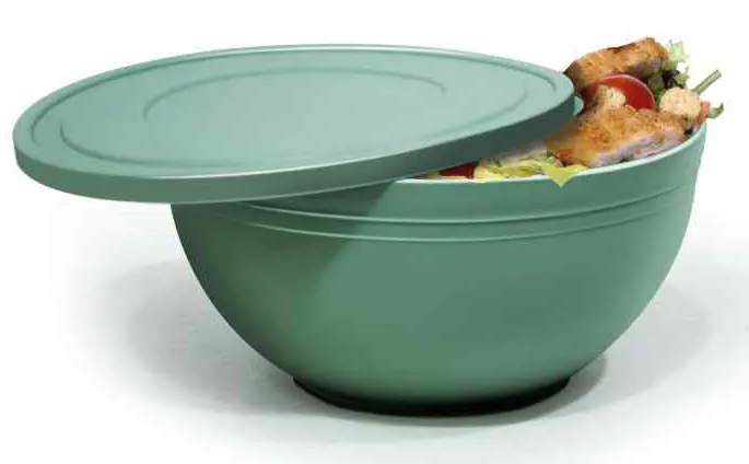 El Wataniya Bono circular plastic bowl with lid , 2 litres, orange