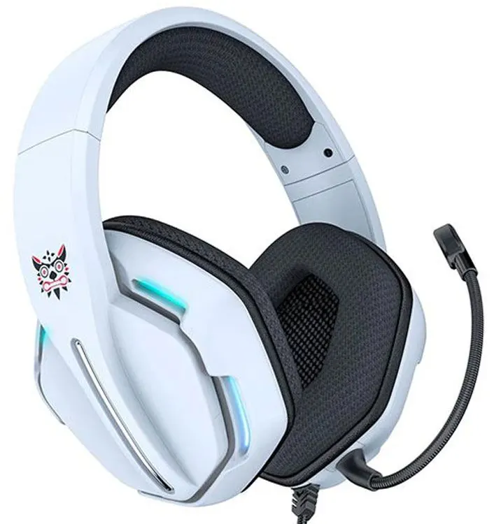Onikuma X27 Professional Wired Gaming Headset, Wired, Microphone, LED Light, White
