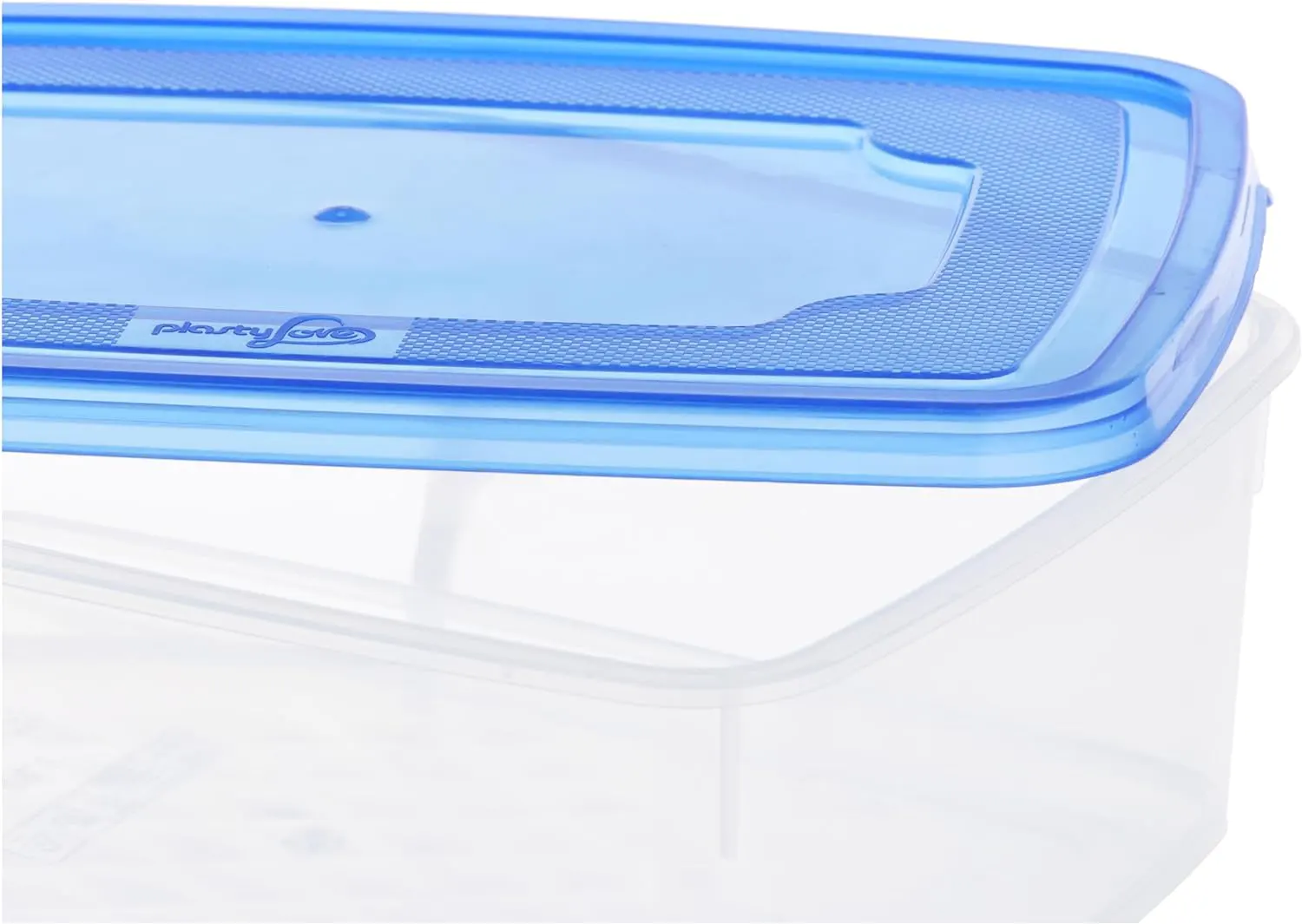 El Wataniya Omega storage box set , 4 pieces, transparent with a blue lid
