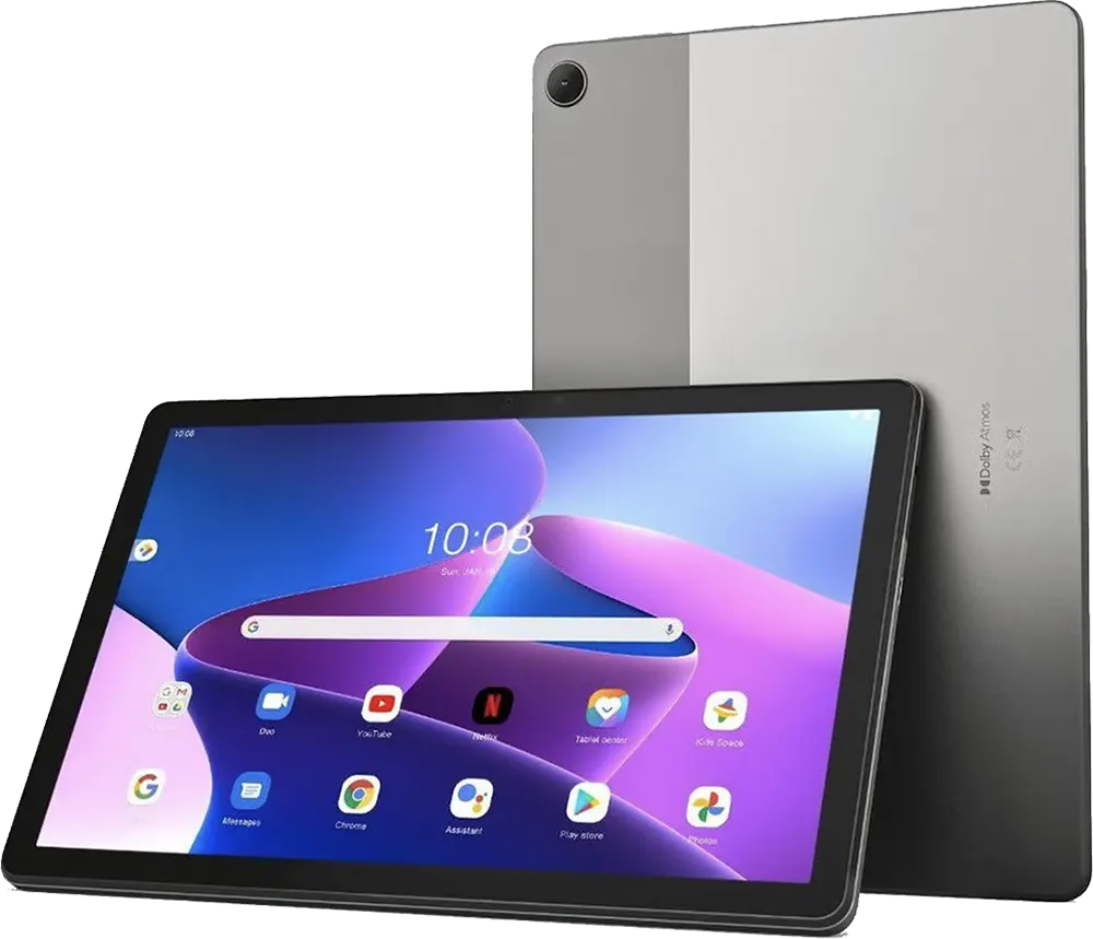 Lenovo Tab M10 3rd Gen Tablet, 10.1 Inch Display, 64GB Internal Memory, 4 GB RAM, 4G LTE Network, Storm Grey + Bumper Case