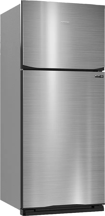 Tornado No Frost Refrigerator, 450 Litres, 2 Doors, Stainless, Dark Silver, RF-580T-DST