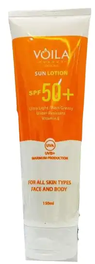 VOILA Sunscreen, SPF 50+, All Skin Types, 150ml, Lotion