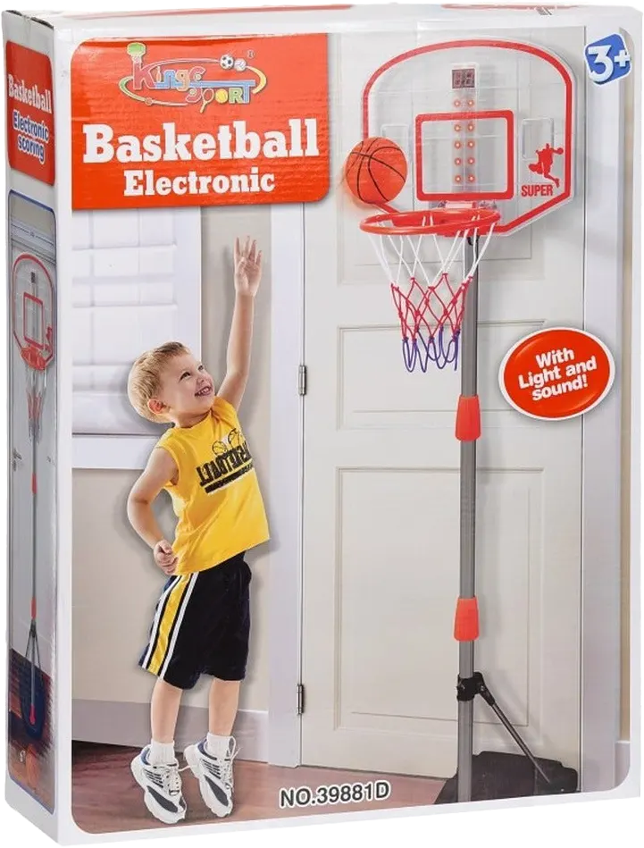 Kids Portable Basketball Hoop with Stand, Basketball, 39881D