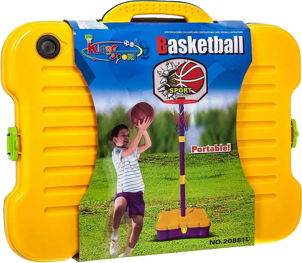 طوق كرة سلة محمول للأطفال مع شنطة، كرة سلة، 20881L