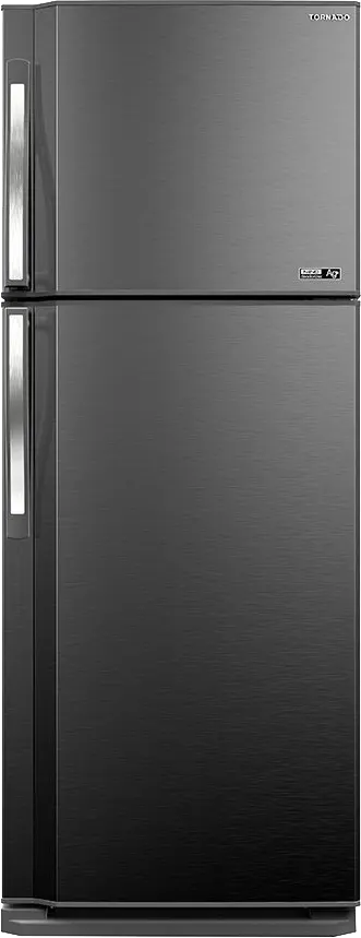 ثلاجة تورنيدو نوفروست، 437 لتر، 2 باب، ستانلس، فضي، RF-58T-ST