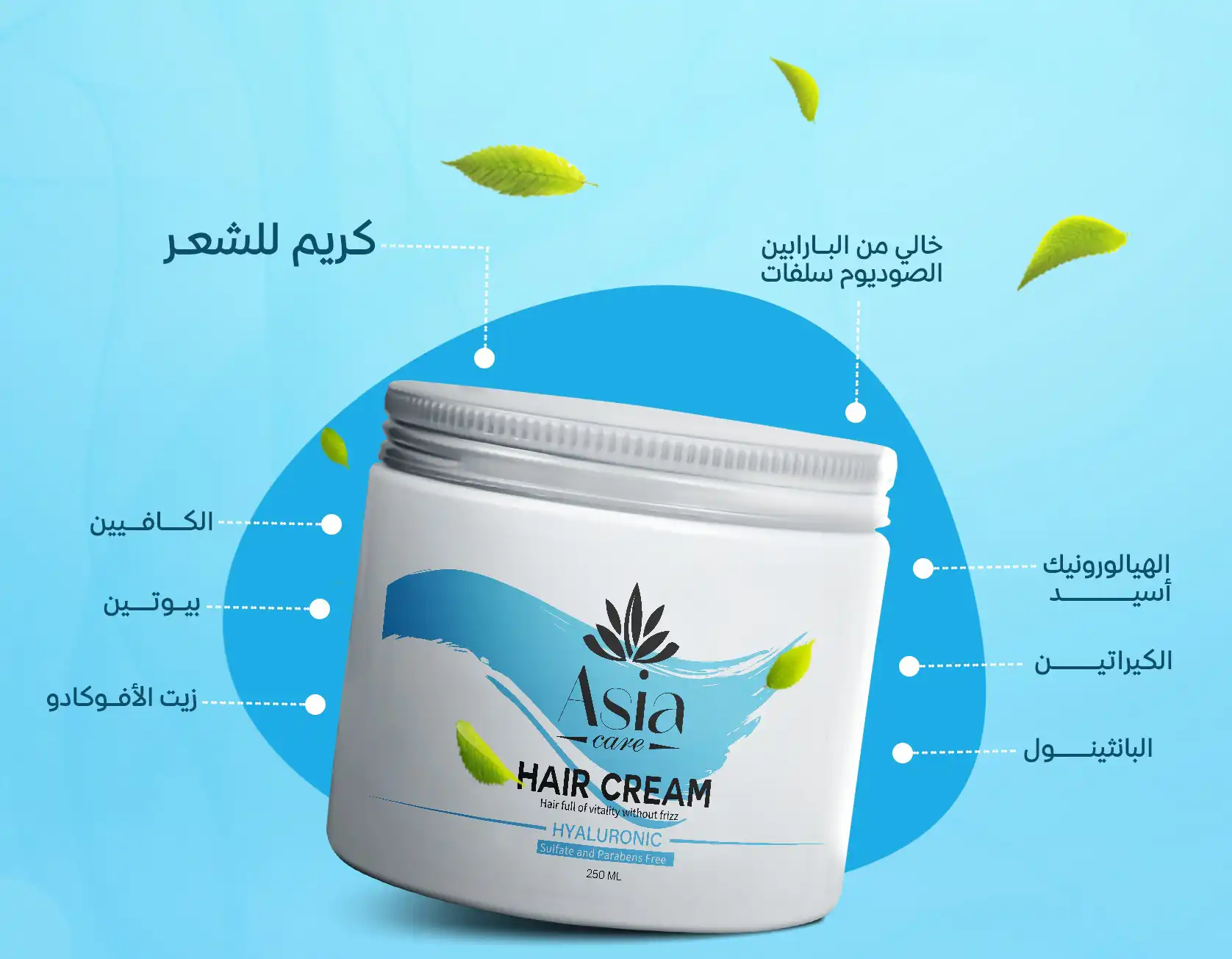 Asia Hair cream with Hyaluronic acid  250 ml