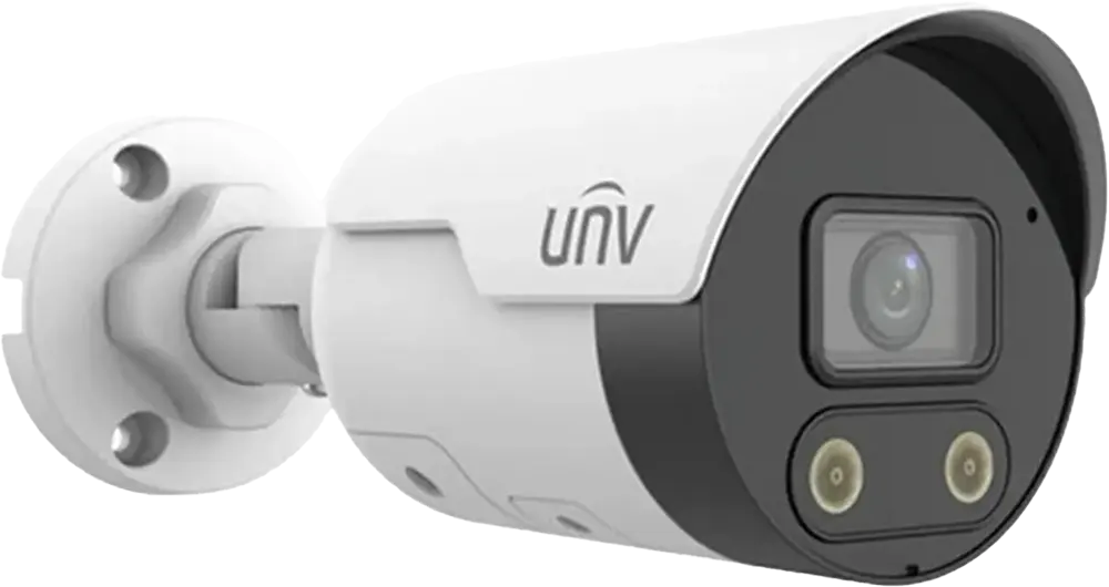 Uniview Outdoor IR Fixed Bullet Network Camera 2MP, 4.0mm lens, Full Color, White, IPC 2122LE-ADF40KMC-WL