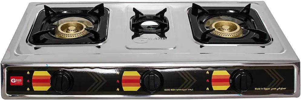 بوتاجاز غاز مسطح جراند 2.5 شعلة، ستانلس ستيل، فضي، GN5000