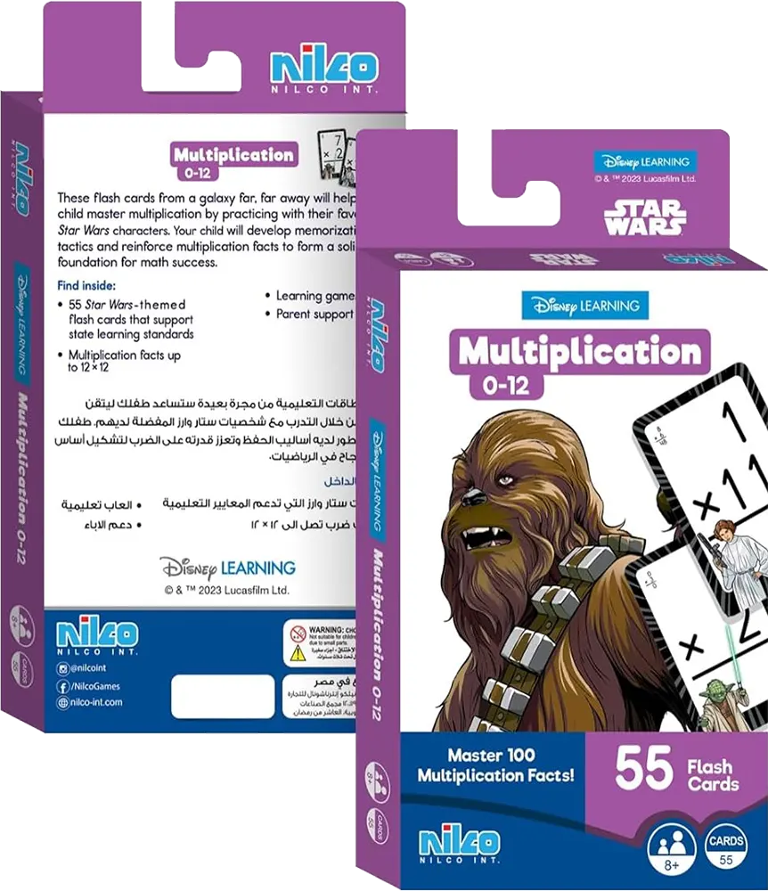 Nilco Disney Starwars Multiplication Cards Game