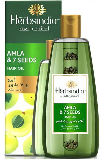 زيت شعر بتغذية الأملا وال 7 بذور من اعشاب الهند 180 مل