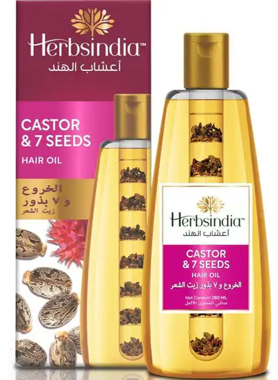 Herbsindia Castor & 7 Seeds Hair Oil  180 ml