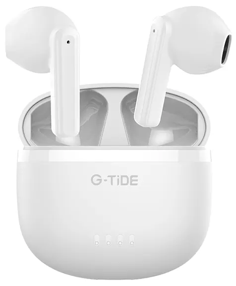 G-TIDE L1 Earbuds, Bluetooth 5.3, 300 mAh battery, white