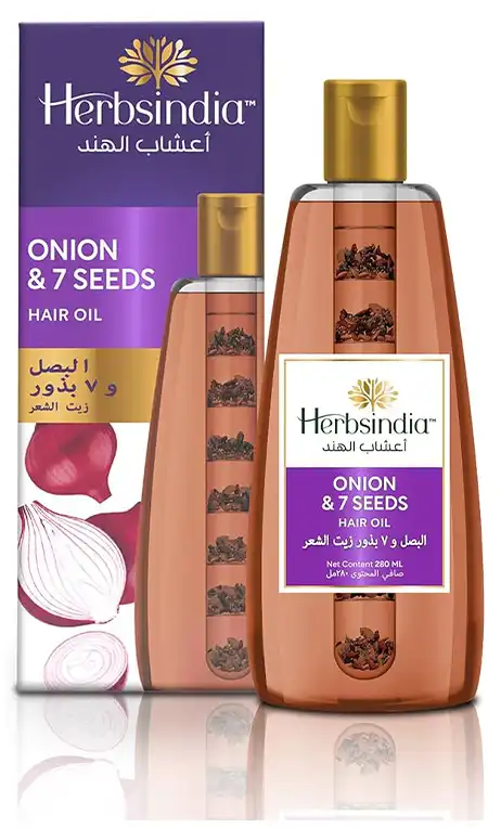 زيت شعر بتغذية البصل وال 7 بذور من اعشاب الهند 280 مل