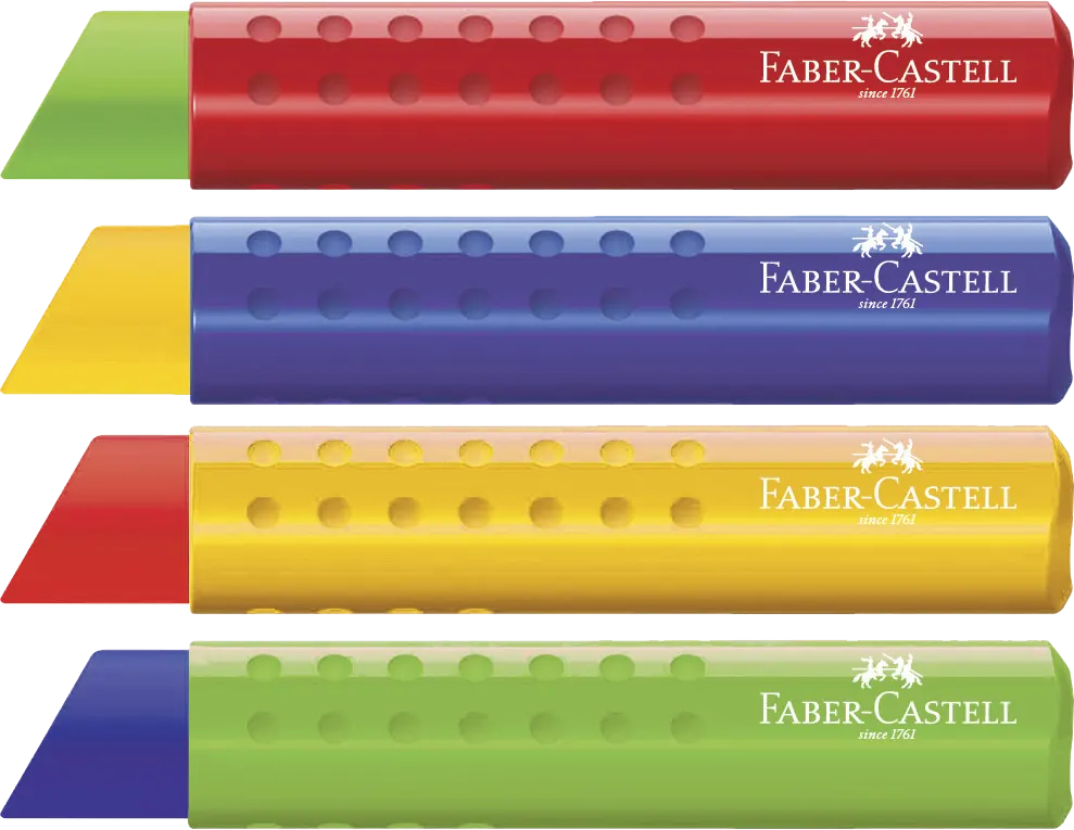 Faber-Castell Eraser, Triangle, One Piece, Multiple Colors