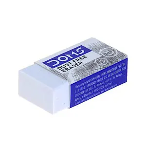 Doms Medium rectangular rubber , white, 3421