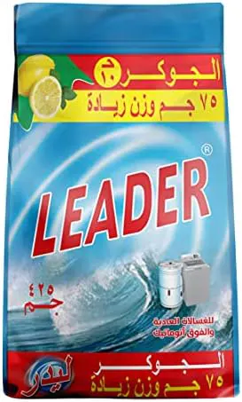 Leader powder for regular and automatic washing machines, lemon scent, 425 g