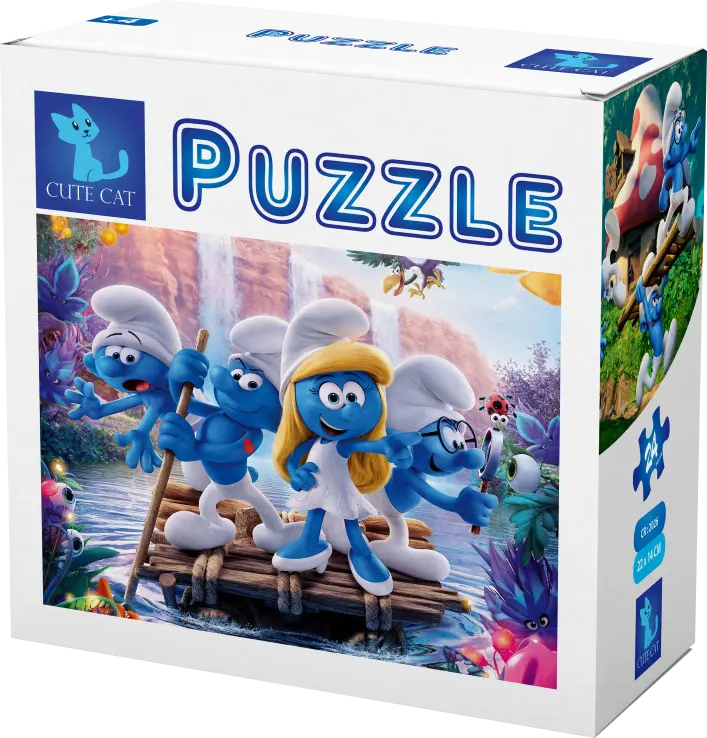 Cute Cat Smurfs Puzzle, 20Pcs, 2026