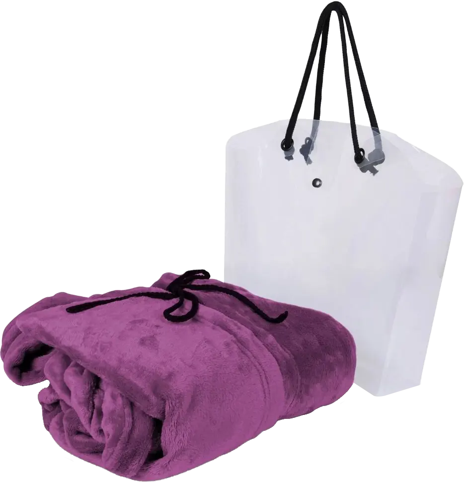 بطانية تدفئة بأكمام مينترا، مايكروفايبر، بنفسجي، مقاس 160*180 سم