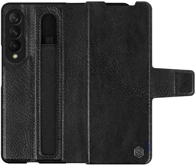 Nillkin mobile cover for Samsung Z Fold 3, leather, black, 4779