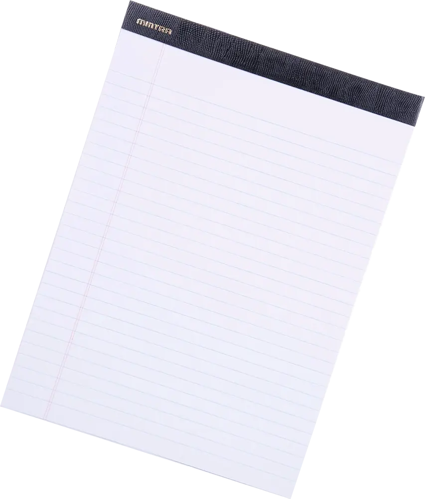 Mintra Notepad, 50 Sheets, Lined, 8.5*11 Inch, White